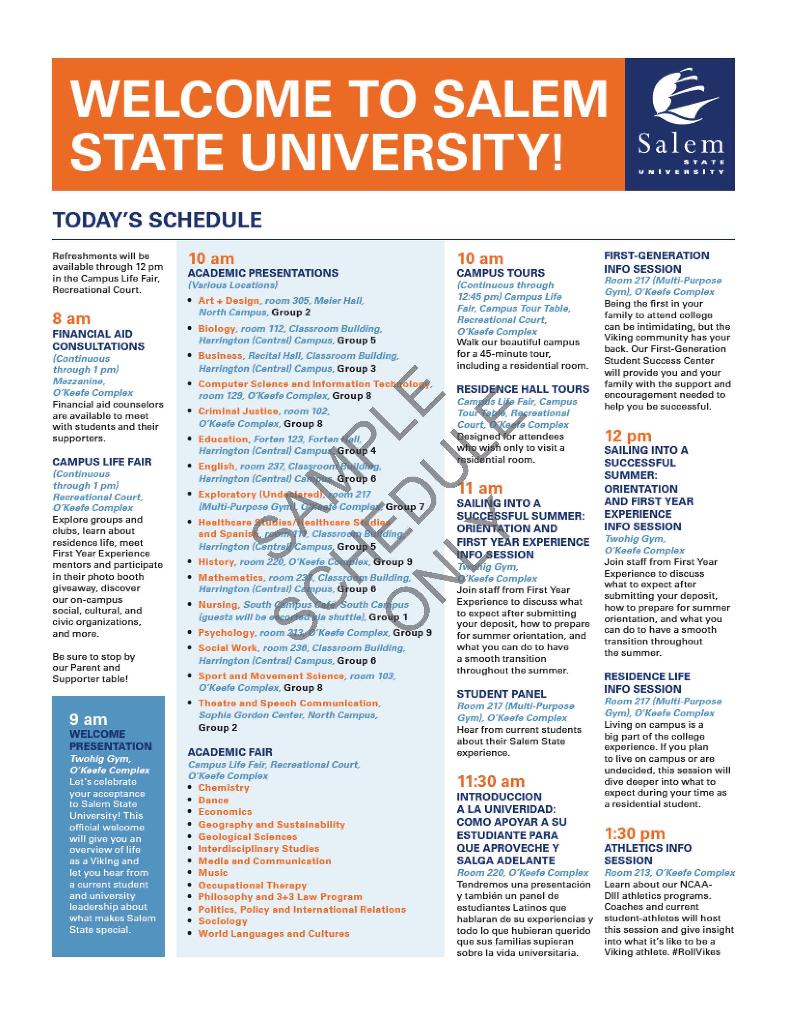 SAMPLE ASD SCHEDULE