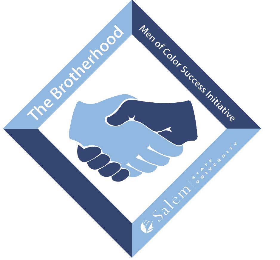 The Brotherhood Logo: two, blue hands clasped together in a handshake.