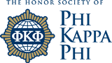 Phi Kappa Phi logo with the words "The Honor Society of Phi Kappa Phi"