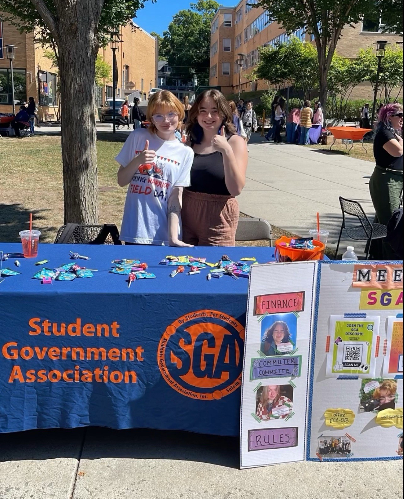 Student Government representatives tabling at the student involvement fair