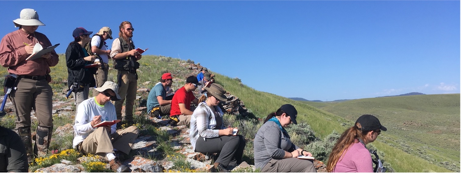 Geological science students in the field