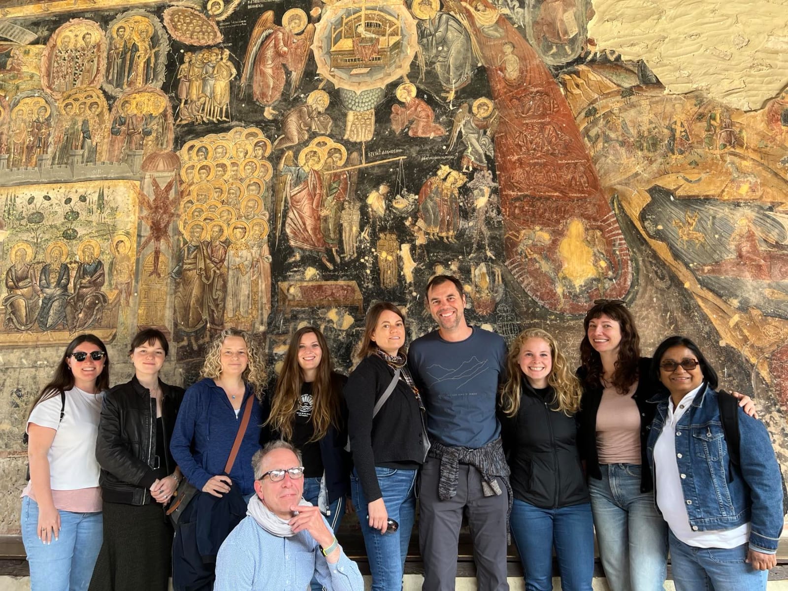 Julie Kiernan is pictured with other Fulbright Scholars and graduate student Fulbright Researchers on a cultural excursion to Rozen Monastery. The trip was organized and run by Fulbright Bulgaria.