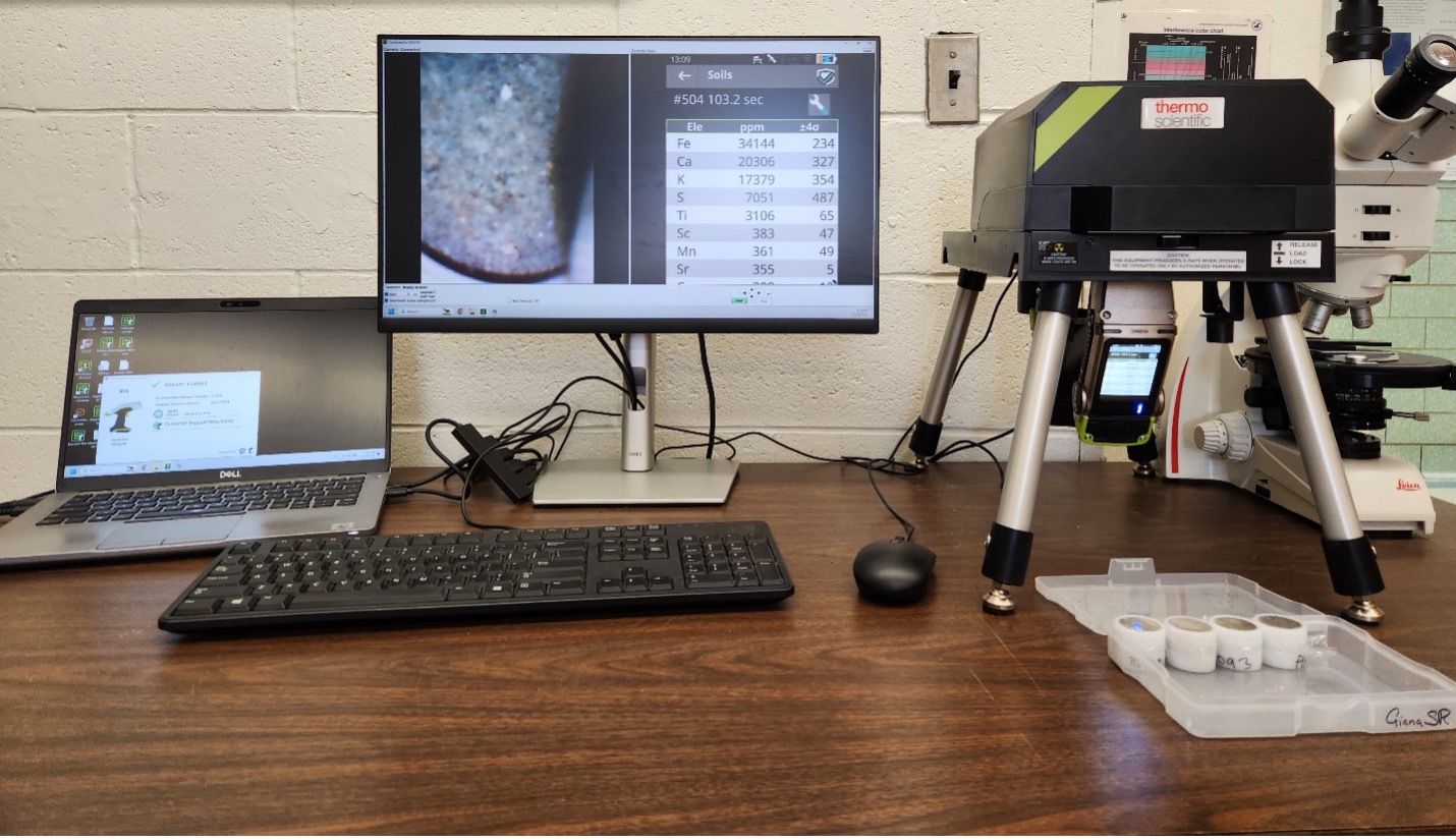 XRF Analyzer on a tabletop