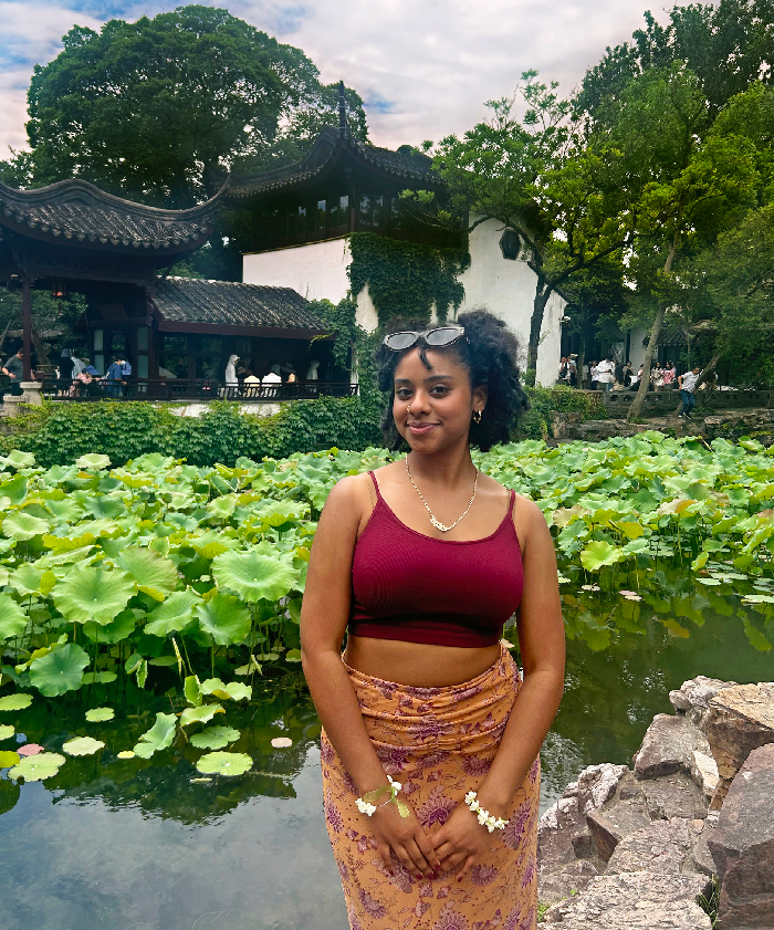 Destiny Batista ’26 during her study abroad program in China