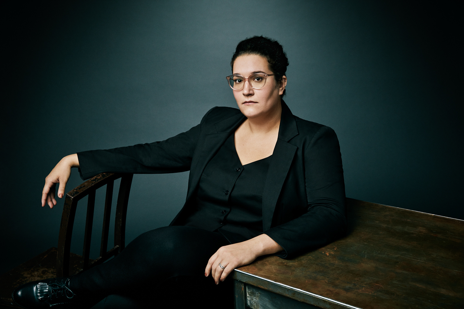 Carmen Maria Machado seated