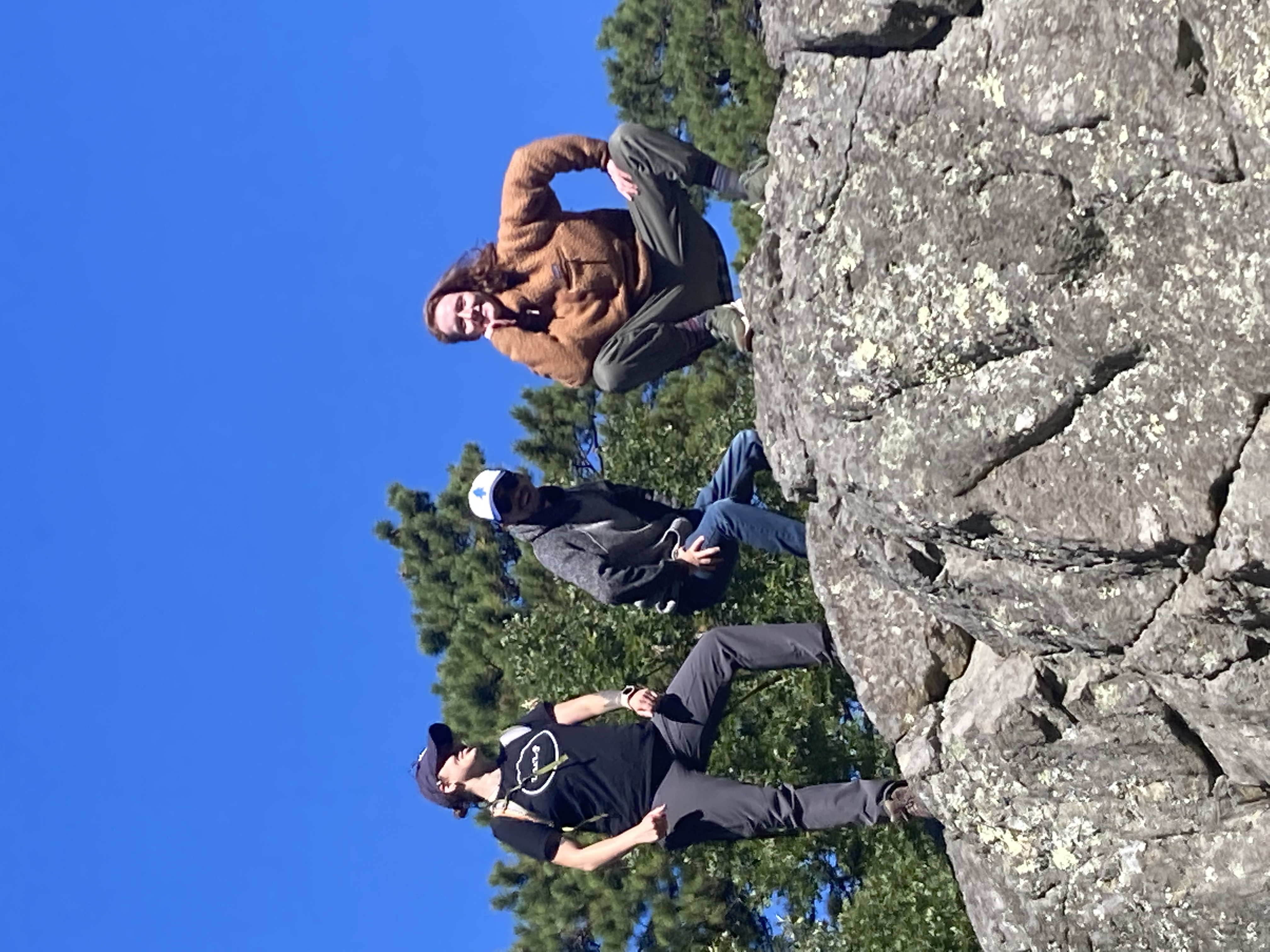 Students exploring Doane Rock, Eastham, MA, the largest glacial erratic on Cape Cod