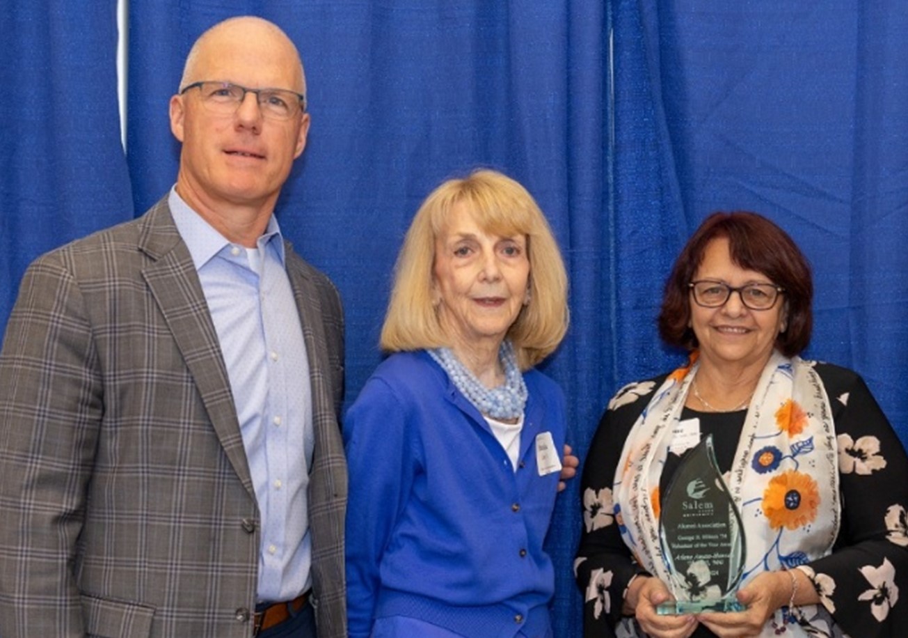 Pictured above: President John D. Keenan; Patricia M. Libby '71, Salem State University Alumni Association and Foundation; and Arlene Amato-Hanson ’75, ’89G, ’90G