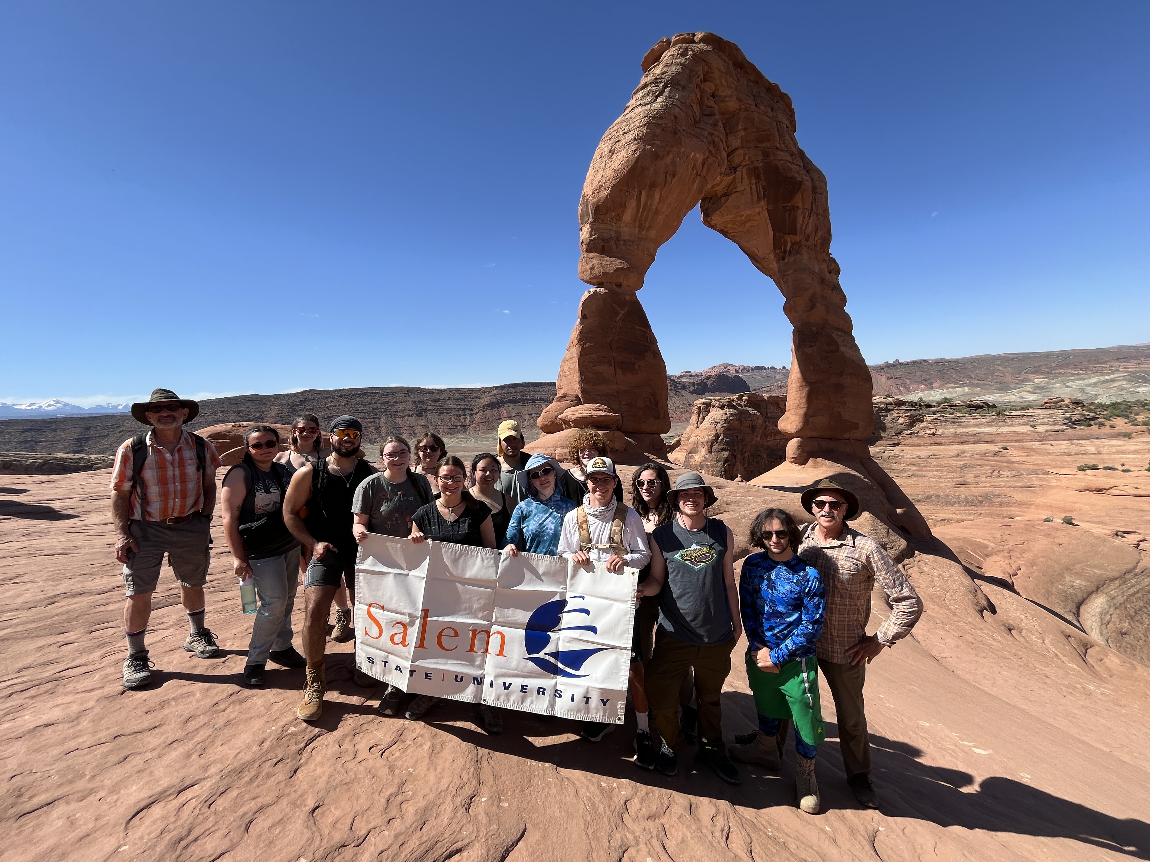 at the Delicate Arch (Arches NP), which is on Utah license plates