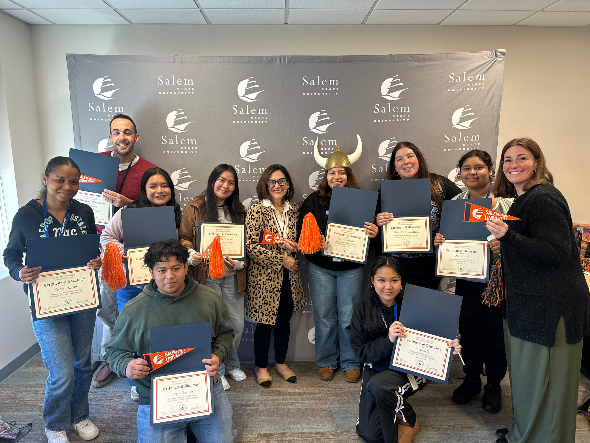 Admitted students and SSU Faculty at Lynn Voc DA Ceremony