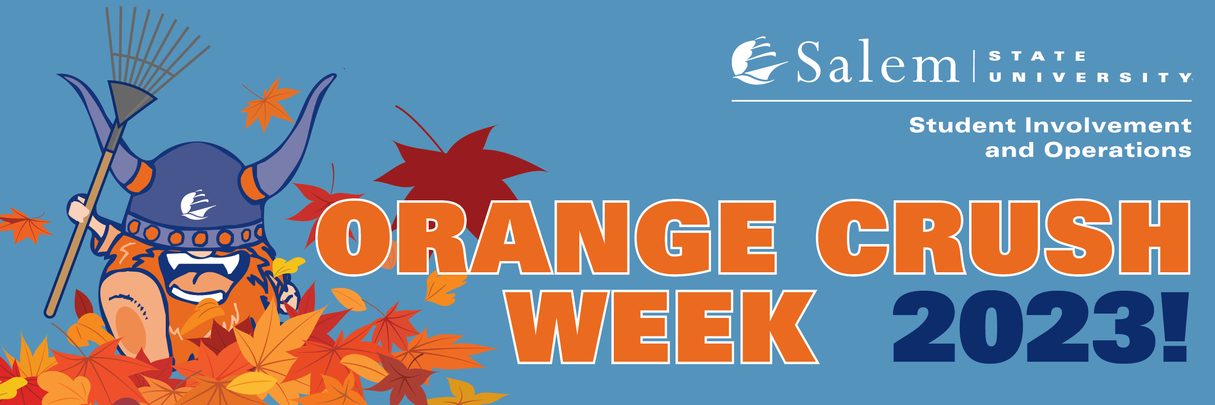 Orange Crush week banner - with image of Superfan
