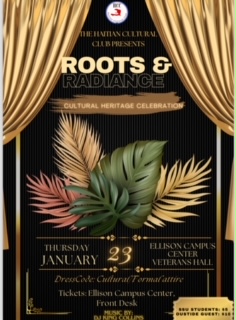 Flyer for HCC's Roots and Radiance event on 1/23.