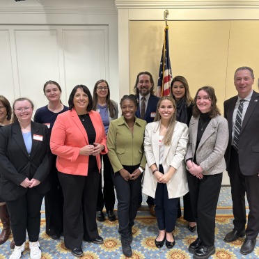 Salem State students and elected officials at the State House