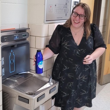 Student Refilling Water