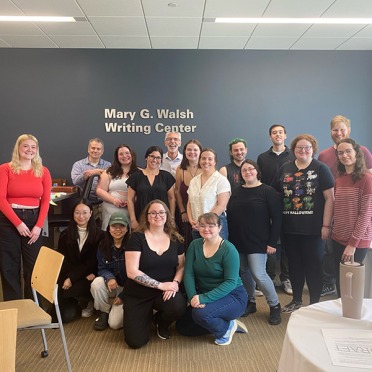 A group of writing center faculty and students