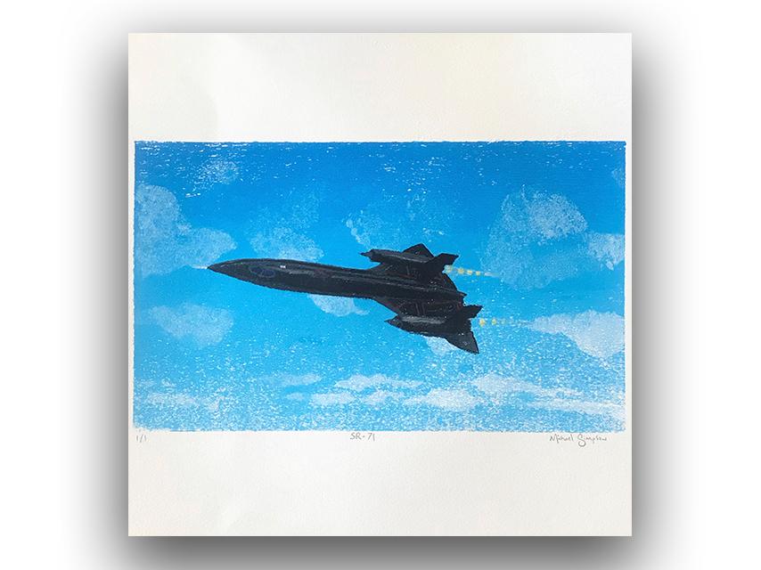 Michael Simpson SR 71 Monoprint