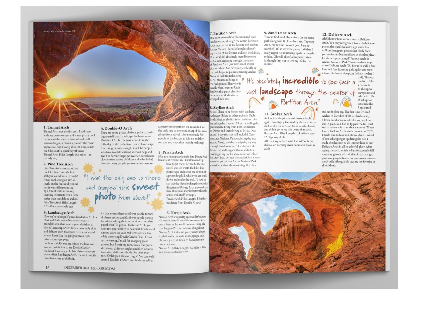 Sky Welch - National Parks Magazine Spread