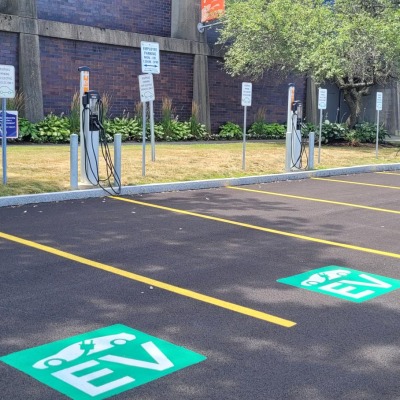 EV charing stations on the Salem State campus