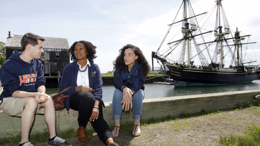 Salem State students at Salem Maritime National Historic Park